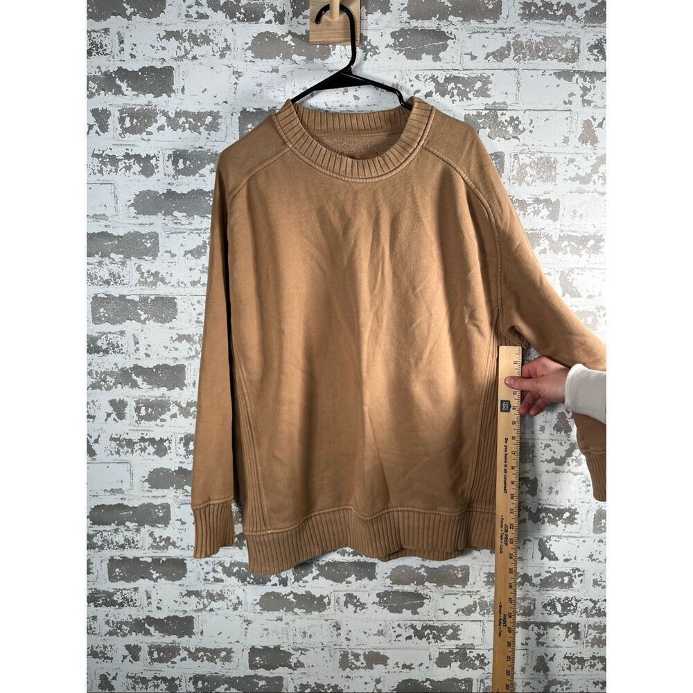 Aerie | women tan crewneck pullover long sleeve - Picture 5 of 8